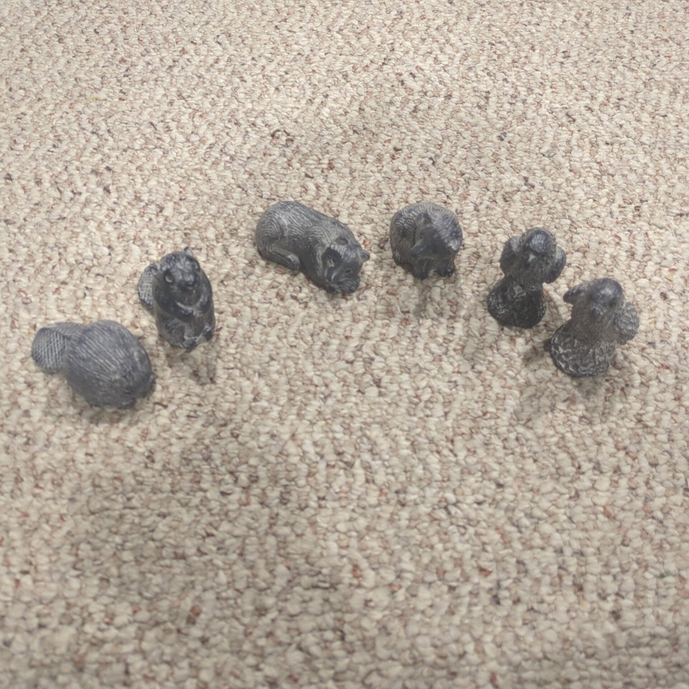 Set of Six A WOLF ORIGINAL Sculptures